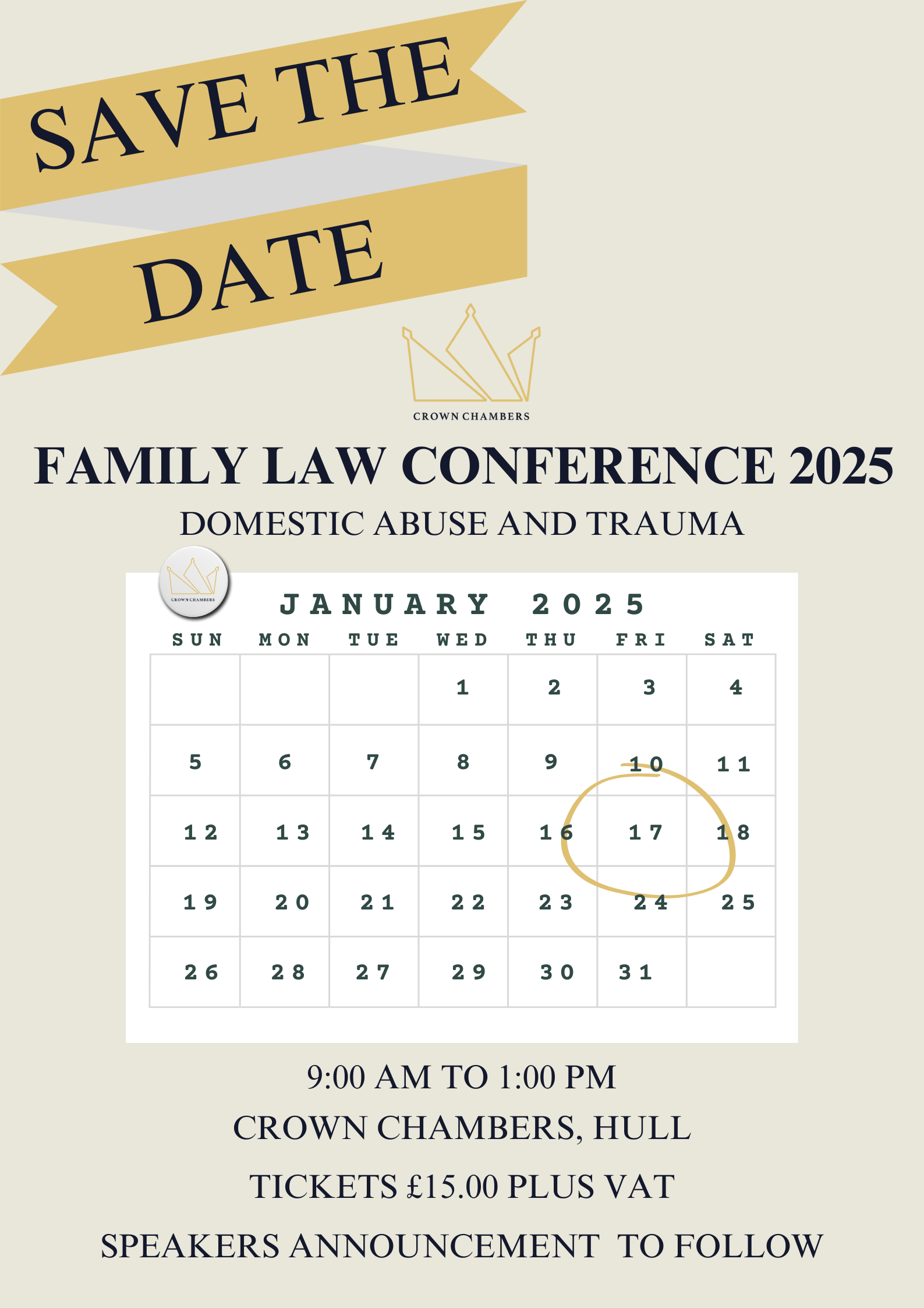 Family Law Conference, January 2025 Crown Chambers